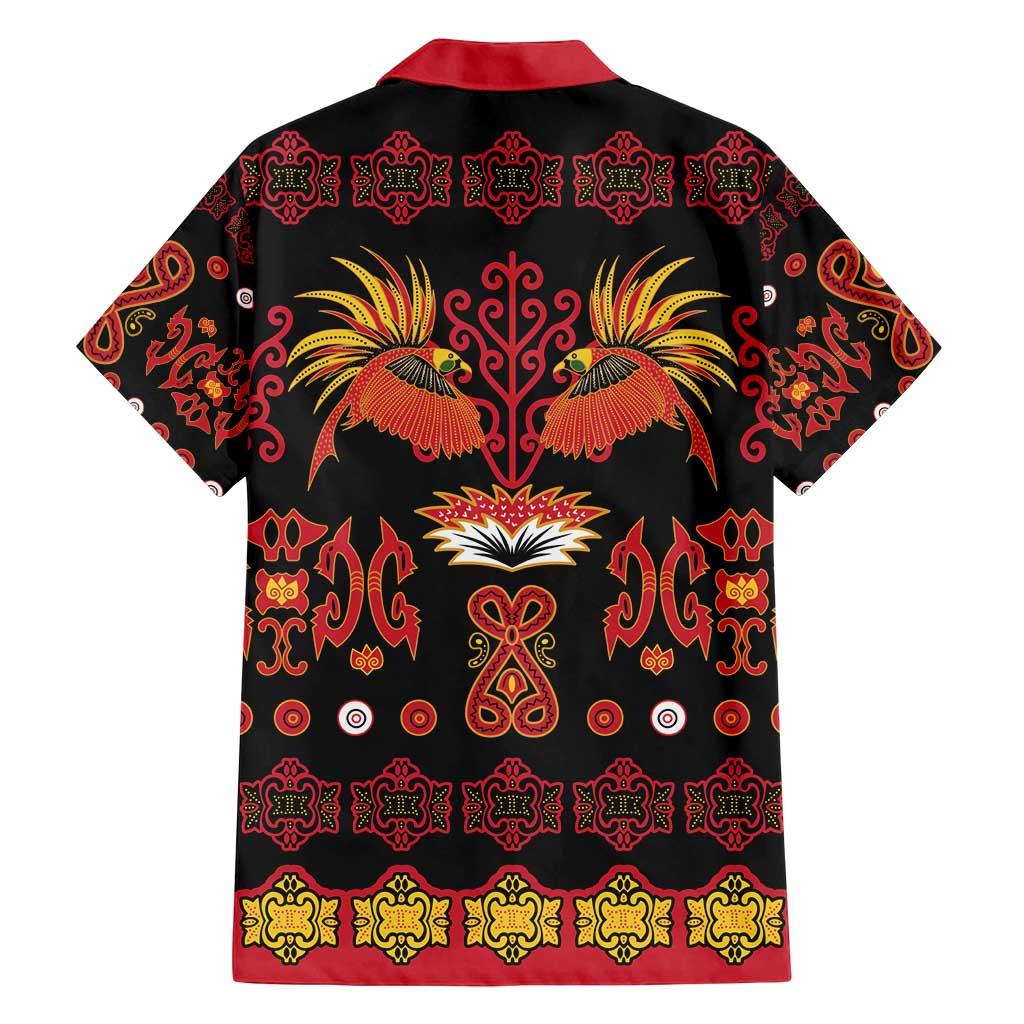 Papua Batik Motif Family Matching Long Sleeve Bodycon Dress and Hawaiian Shirt Papua Spirit Black Version - Polynesian Pride