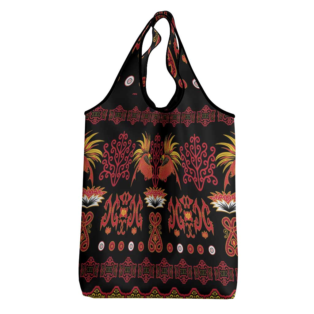 Papua Batik Motif Grocery Bag Papua Spirit Black Version - Polynesian Pride