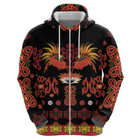 Papua Batik Motif Hoodie Papua Spirit Black Version - Polynesian Pride