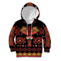 Papua Batik Motif Kid Hoodie Papua Spirit Black Version LT05 Hoodie Black - Polynesian Pride