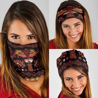 Papua Batik Motif Neck Gaiter Papua Spirit Black Version - Polynesian Pride