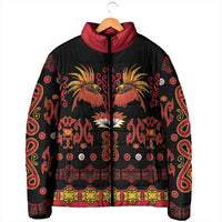 Papua Batik Motif Padded Jacket Papua Spirit Black Version - Polynesian Pride
