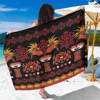 Papua Batik Motif Sarong Papua Spirit Black Version - Polynesian Pride