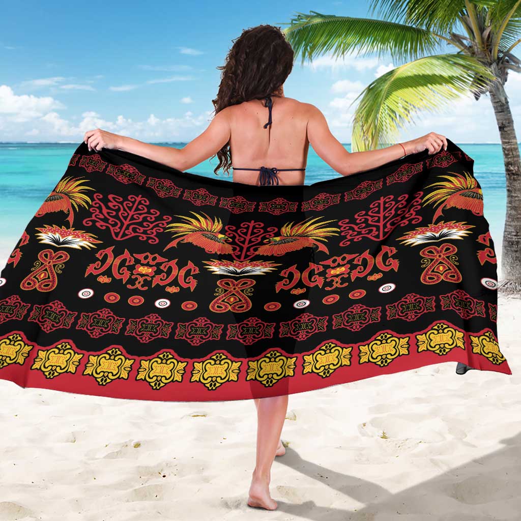 Papua Batik Motif Sarong Papua Spirit Black Version - Polynesian Pride