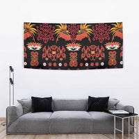 Papua Batik Motif Tapestry Papua Spirit Black Version - Polynesian Pride