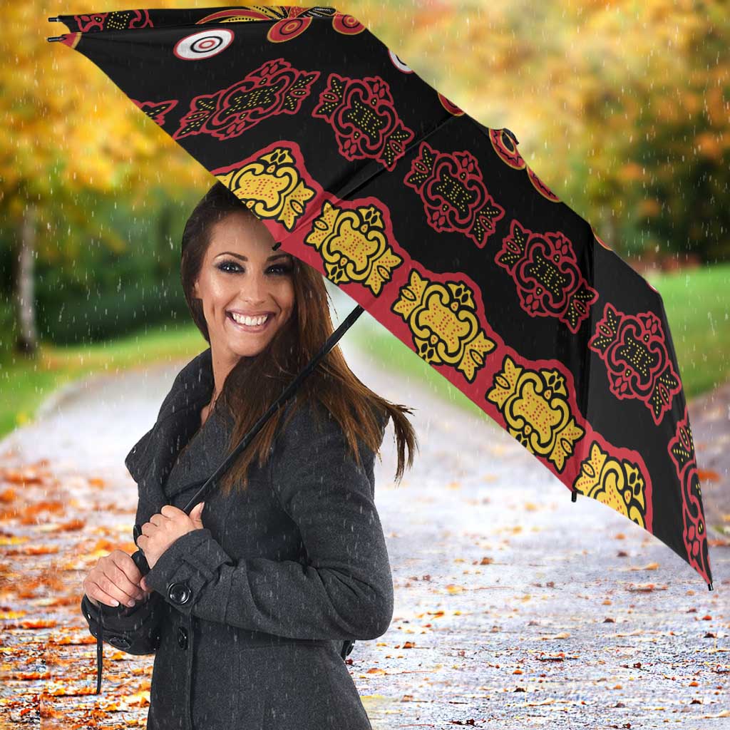 Papua Batik Motif Umbrella Papua Spirit Black Version - Polynesian Pride