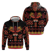 Papua Batik Motif Zip Hoodie Papua Spirit Black Version - Polynesian Pride