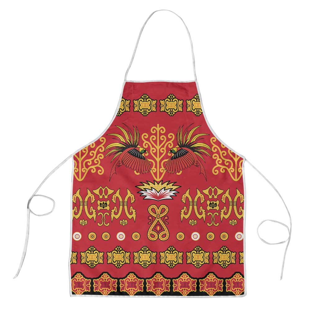 Papua Batik Motif Apron Papua Spirit Red Version - Polynesian Pride