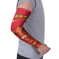 Papua Batik Motif Arm Sleeves Papua Spirit Red Version - Polynesian Pride