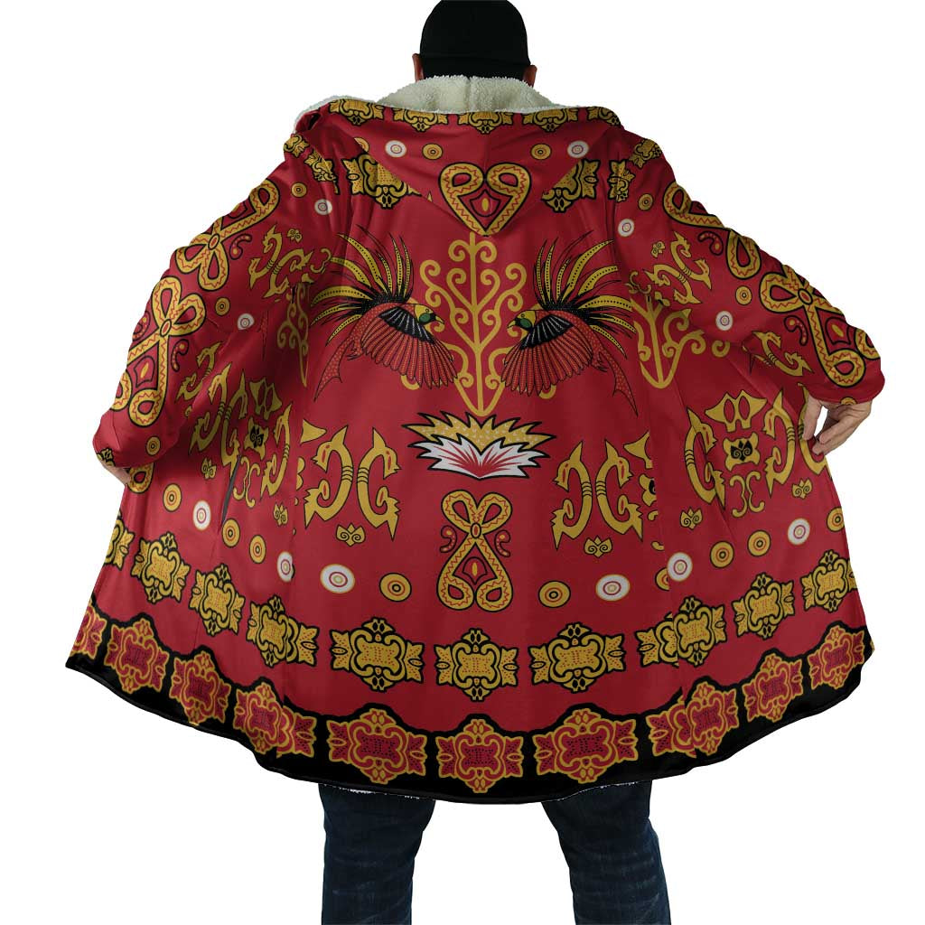 Papua Batik Motif Cloak Papua Spirit Red Version - Polynesian Pride