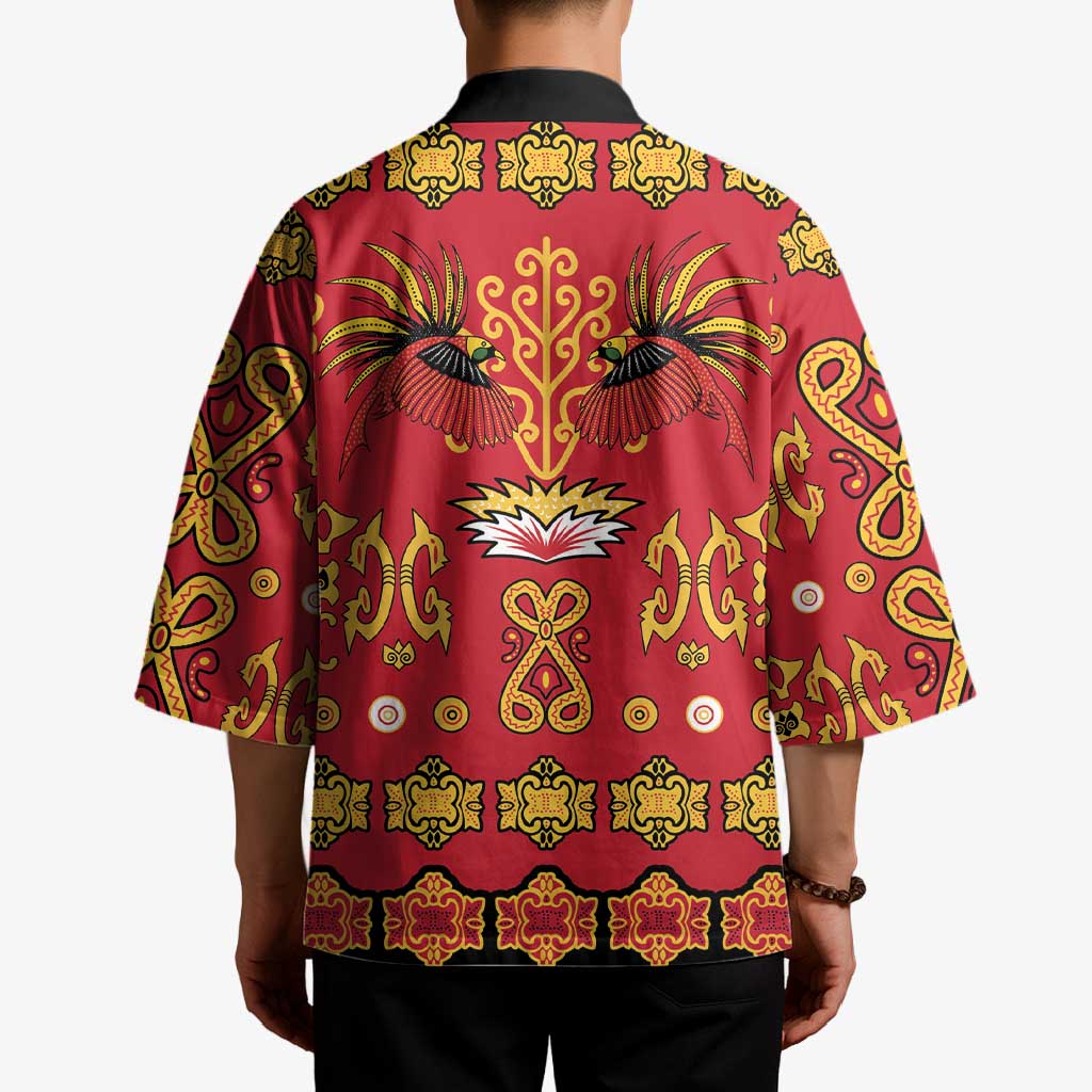Papua Batik Motif Kimono Papua Spirit Red Version - Polynesian Pride