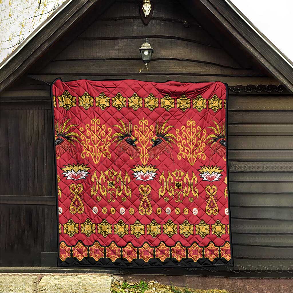 Papua Batik Motif Quilt Papua Spirit Red Version - Polynesian Pride