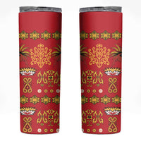 Papua Batik Motif Skinny Tumbler Papua Spirit Red Version - Polynesian Pride
