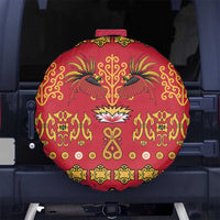 Papua Batik Motif Spare Tire Cover Papua Spirit Red Version - Polynesian Pride