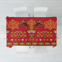 Papua Batik Motif Tablecloth Papua Spirit Red Version - Polynesian Pride