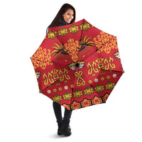 Papua Batik Motif Umbrella Papua Spirit Red Version - Polynesian Pride