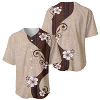 Polynesia Hibiscus Baseball Jersey Cameo Curve Motif - Polynesian Pride