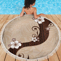 Polynesia Hibiscus Beach Blanket Cameo Curve Motif - Polynesian Pride