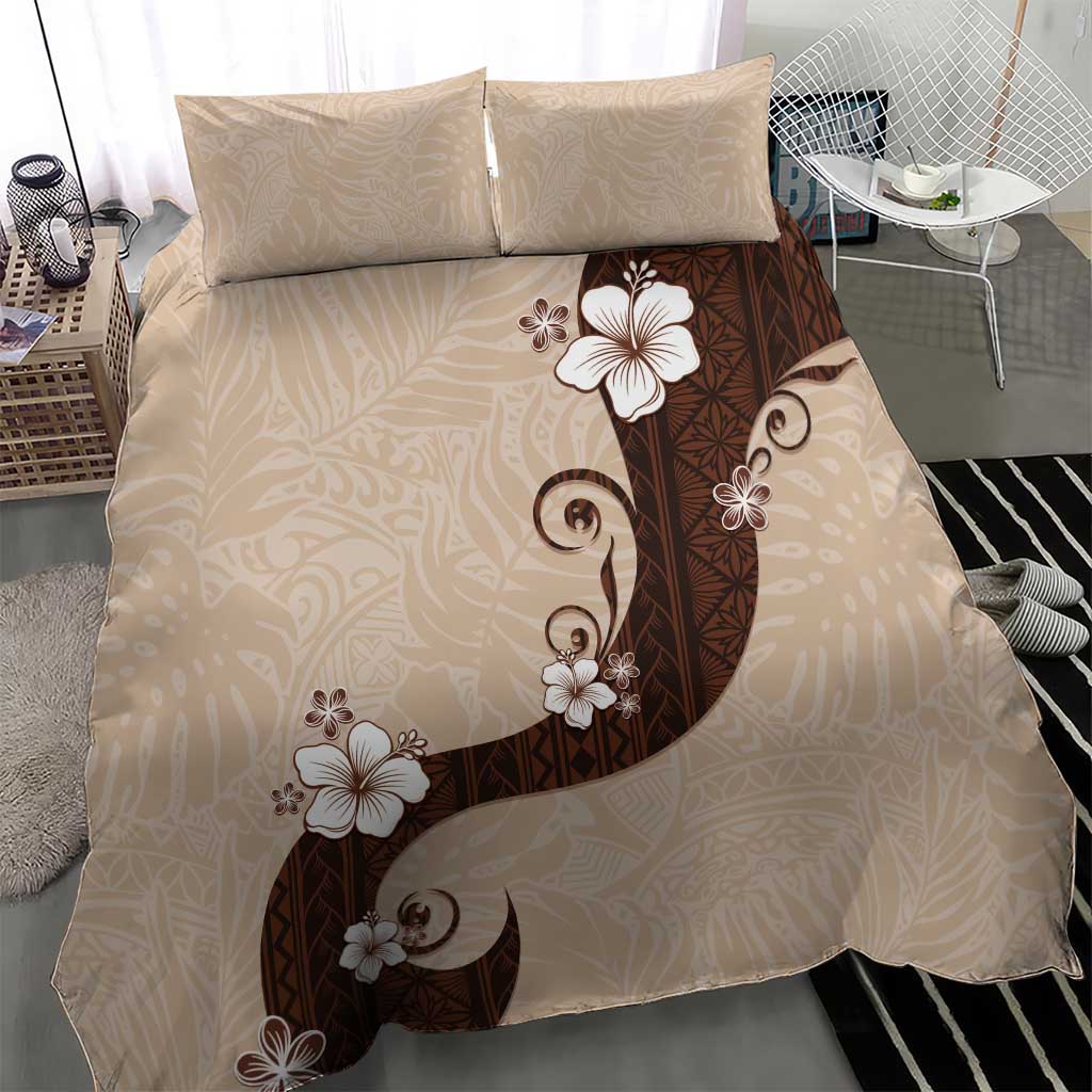 Polynesia Hibiscus Bedding Set Cameo Curve Motif - Polynesian Pride