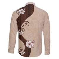 Polynesia Hibiscus Family Matching Puletasi and Hawaiian Shirt Cameo Curve Motif - Polynesian Pride