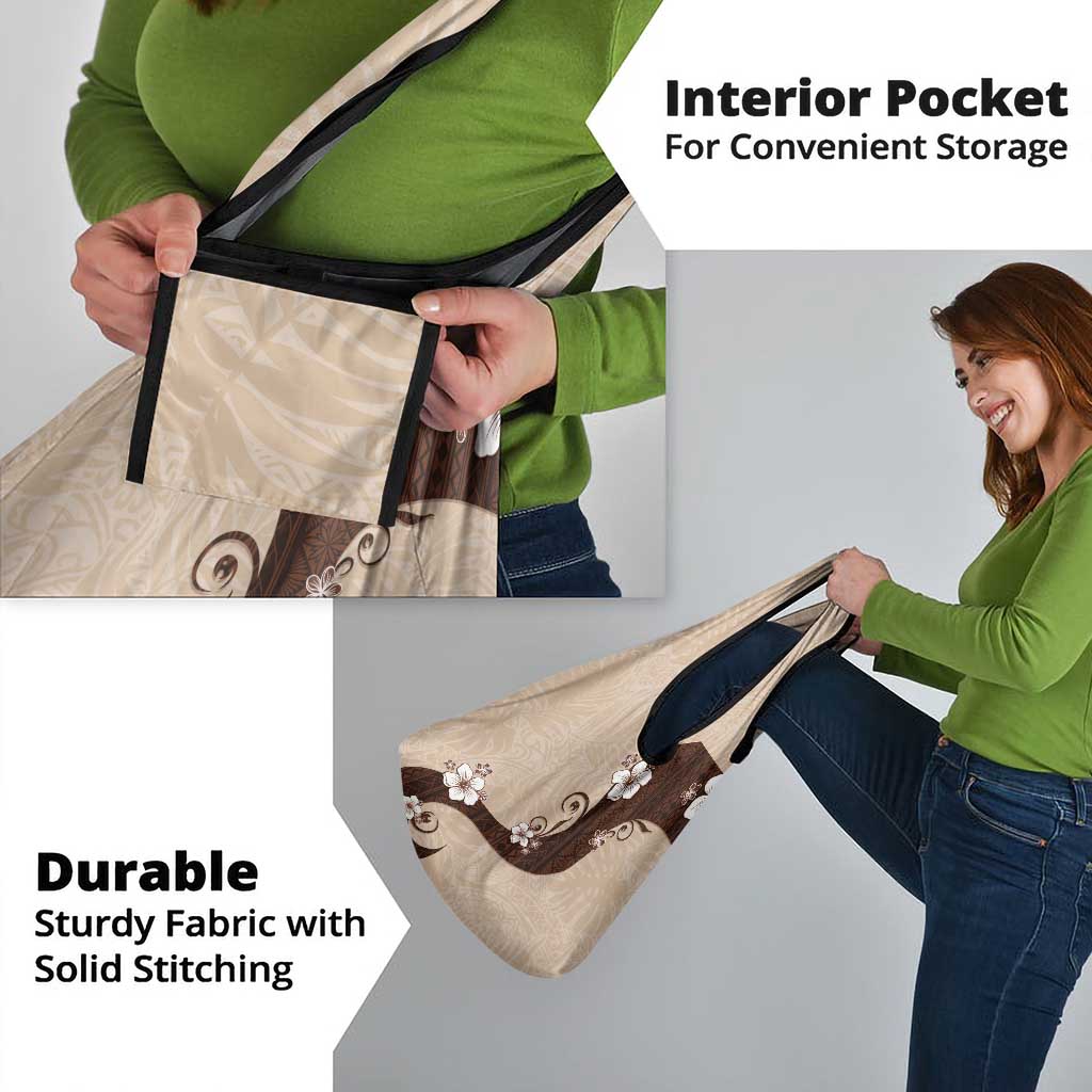 Polynesia Hibiscus Grocery Bag Cameo Curve Motif - Polynesian Pride