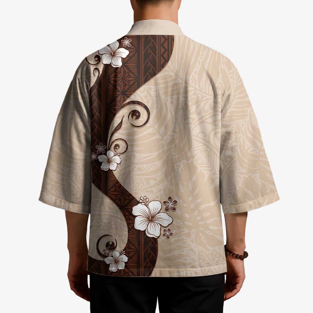 Polynesia Hibiscus Kimono Cameo Curve Motif - Polynesian Pride