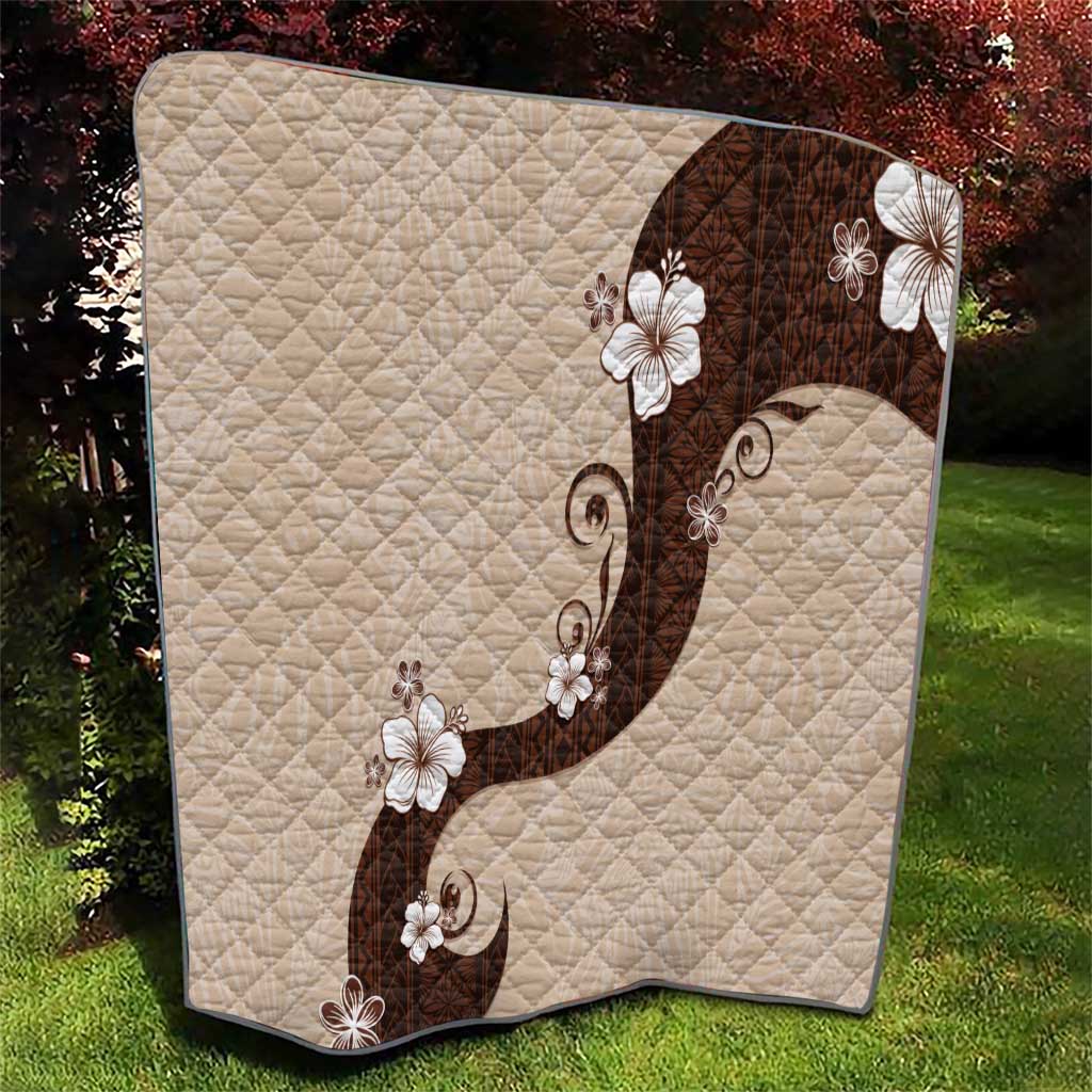 Polynesia Hibiscus Quilt Cameo Curve Motif - Polynesian Pride