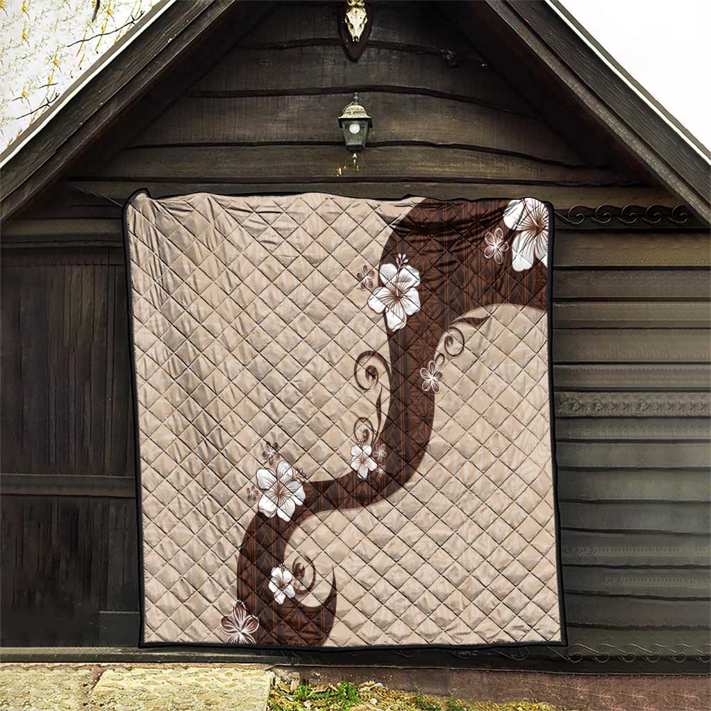 Polynesia Hibiscus Quilt Cameo Curve Motif - Polynesian Pride