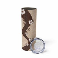 Polynesia Hibiscus Skinny Tumbler Cameo Curve Motif - Polynesian Pride