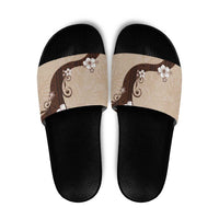 Polynesia Hibiscus Slide Sandals Cameo Curve Motif - Polynesian Pride