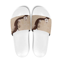Polynesia Hibiscus Slide Sandals Cameo Curve Motif - Polynesian Pride