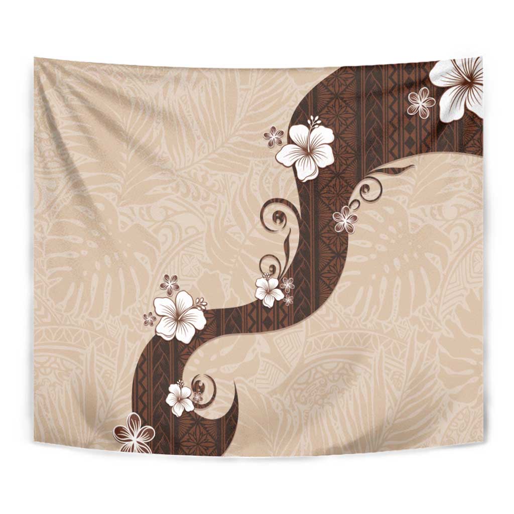 Polynesia Hibiscus Tapestry Cameo Curve Motif - Polynesian Pride