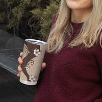 Polynesia Hibiscus Tumbler Cup Cameo Curve Motif - Polynesian Pride