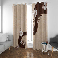Polynesia Hibiscus Window Curtain Cameo Curve Motif - Polynesian Pride