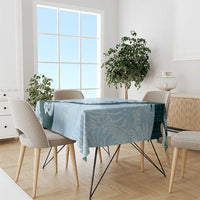 Polynesia Hibiscus Tablecloth Sky Blue Curve Motif - Polynesian Pride