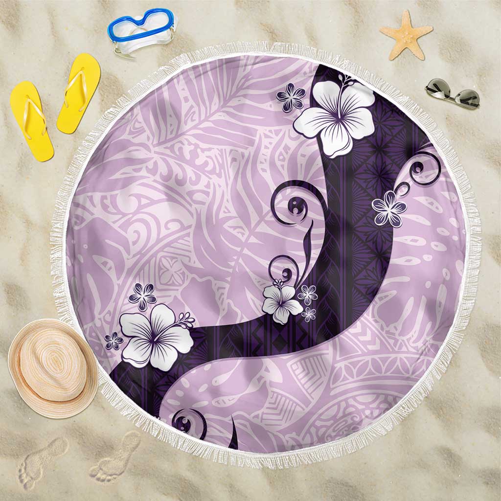 Polynesia Hibiscus Beach Blanket Thistle Curve Motif - Polynesian Pride