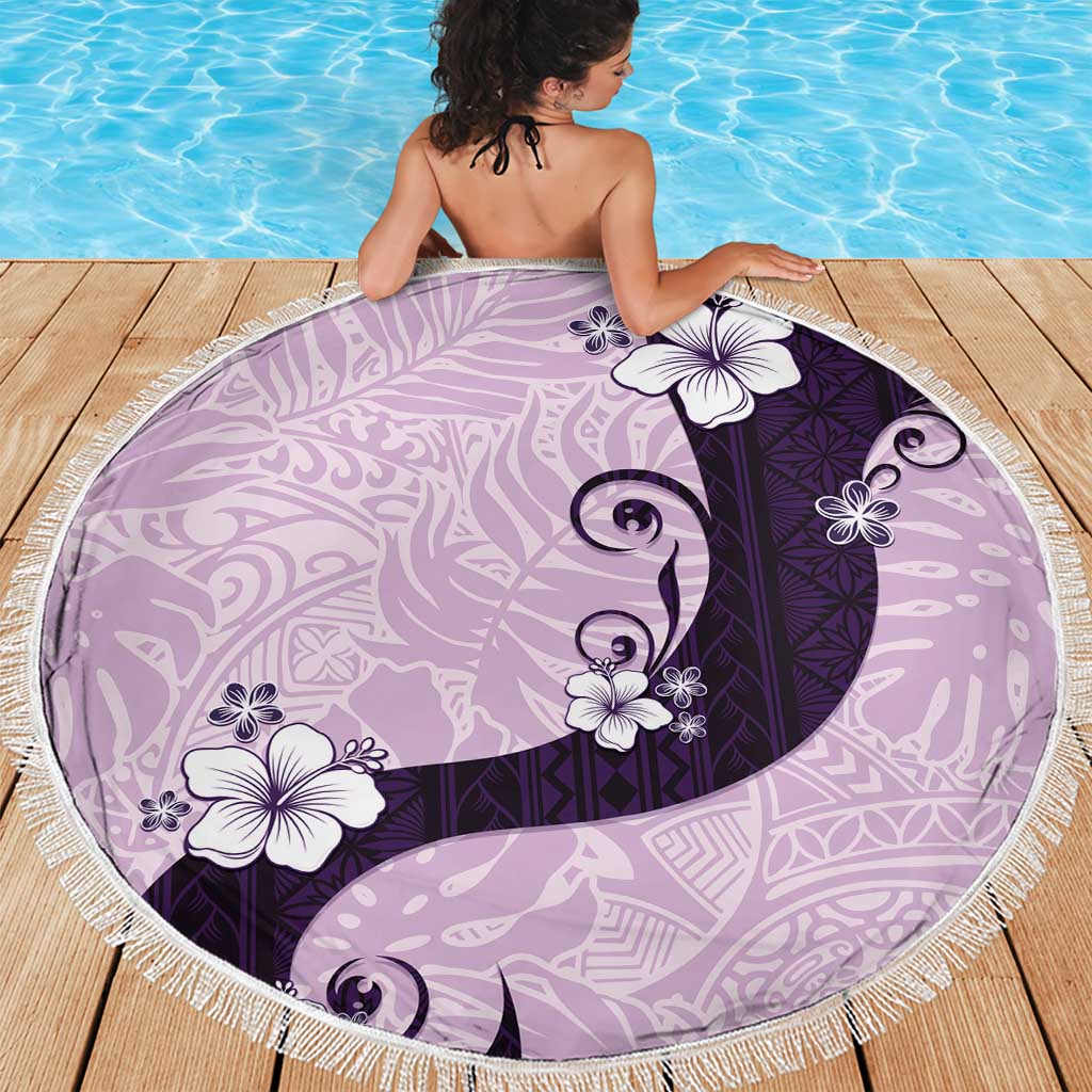 Polynesia Hibiscus Beach Blanket Thistle Curve Motif - Polynesian Pride