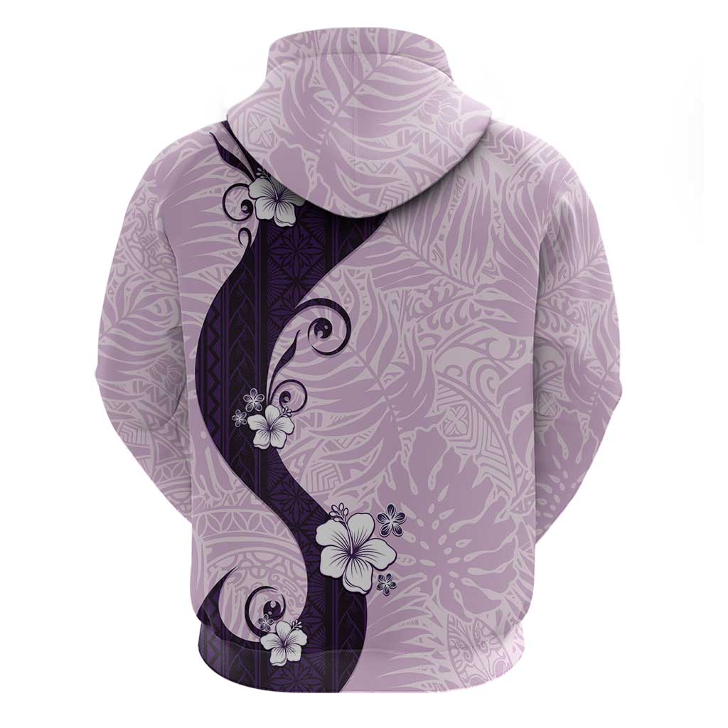 Polynesia Hibiscus Hoodie Thistle Curve Motif - Polynesian Pride