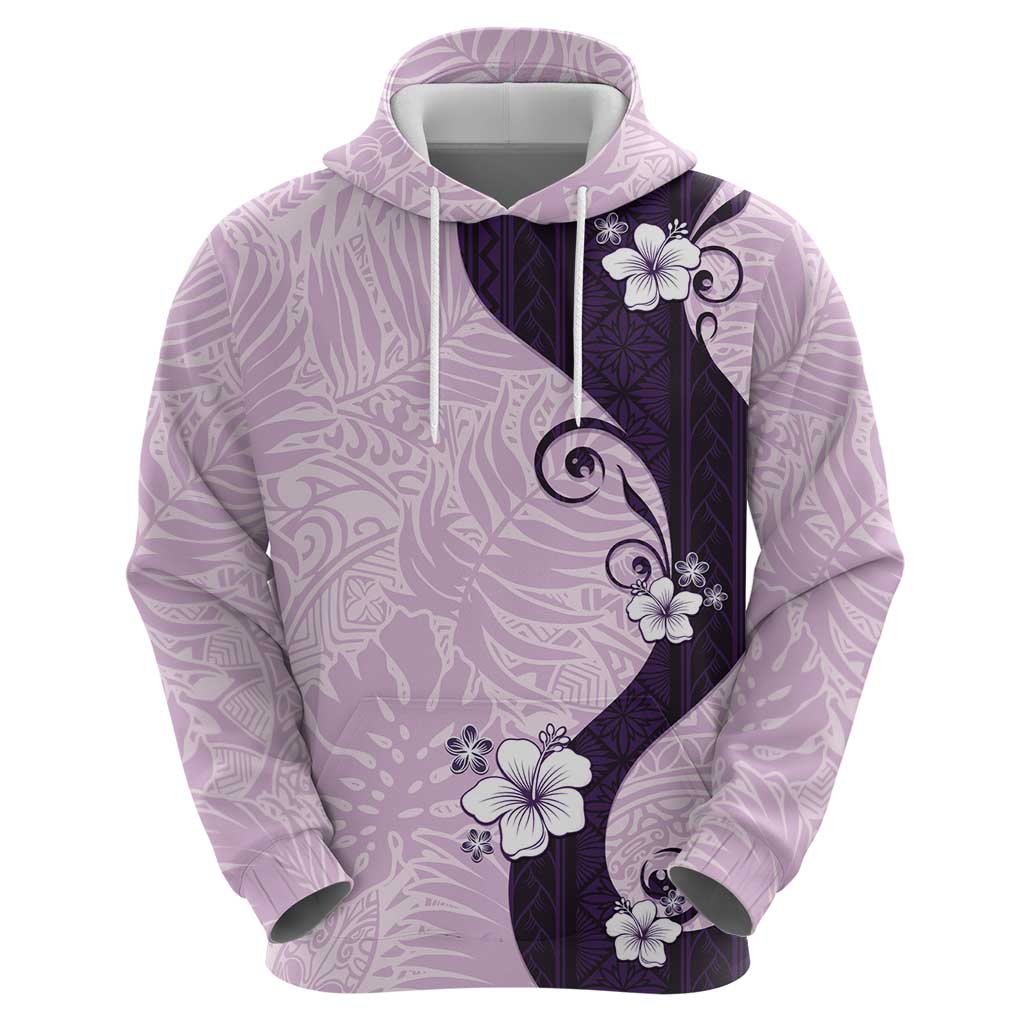 Polynesia Hibiscus Hoodie Thistle Curve Motif - Polynesian Pride