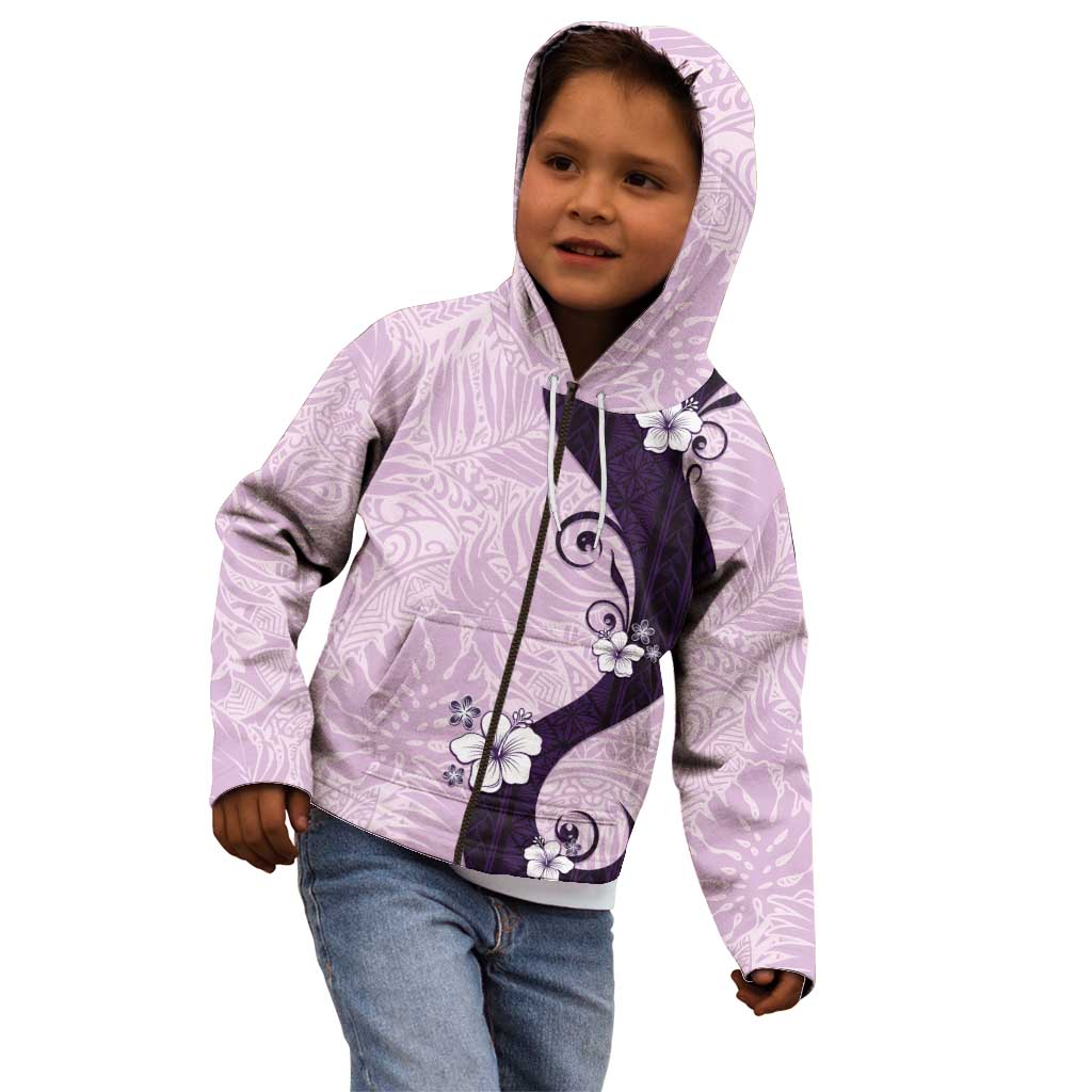 Polynesia Hibiscus Kid Hoodie Thistle Curve Motif - Polynesian Pride