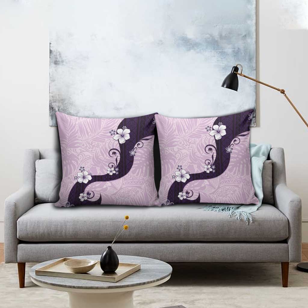 Polynesia Hibiscus Pillow Cover Thistle Curve Motif - Polynesian Pride
