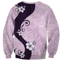 Polynesia Hibiscus Sweatshirt Thistle Curve Motif - Polynesian Pride