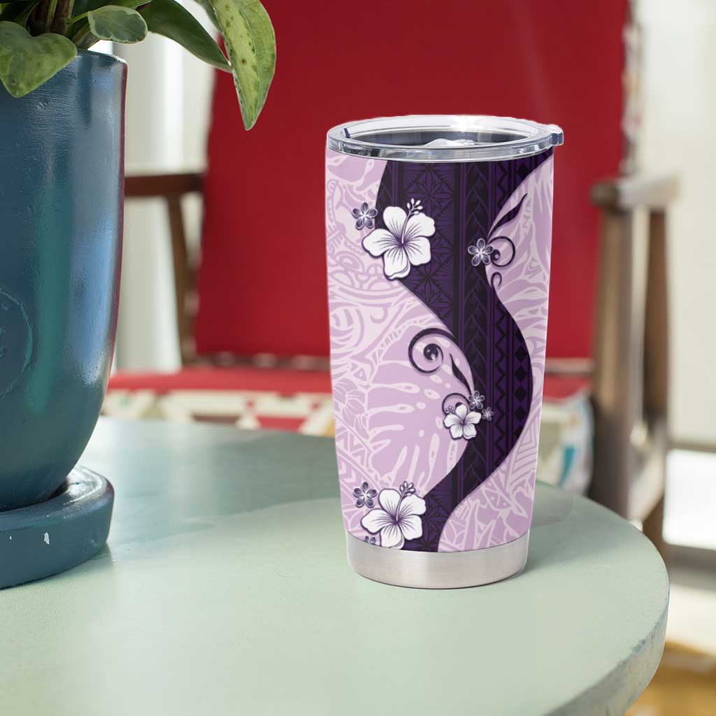 Polynesia Hibiscus Tumbler Cup Thistle Curve Motif - Polynesian Pride