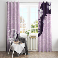 Polynesia Hibiscus Window Curtain Thistle Curve Motif - Polynesian Pride