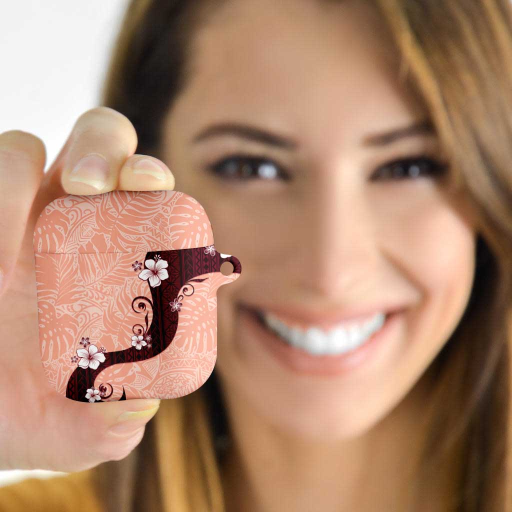 Polynesia Hibiscus AirPods Case Rose Bud Curve Motif - Polynesian Pride