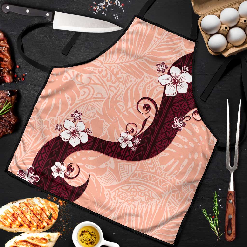 Polynesia Hibiscus Apron Rose Bud Curve Motif - Polynesian Pride