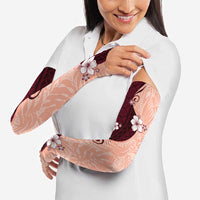 Polynesia Hibiscus Arm Sleeves Rose Bud Curve Motif - Polynesian Pride