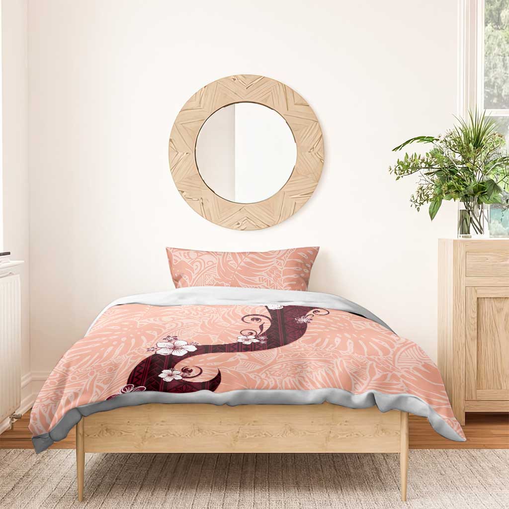 Polynesia Hibiscus Bedding Set Rose Bud Curve Motif - Polynesian Pride