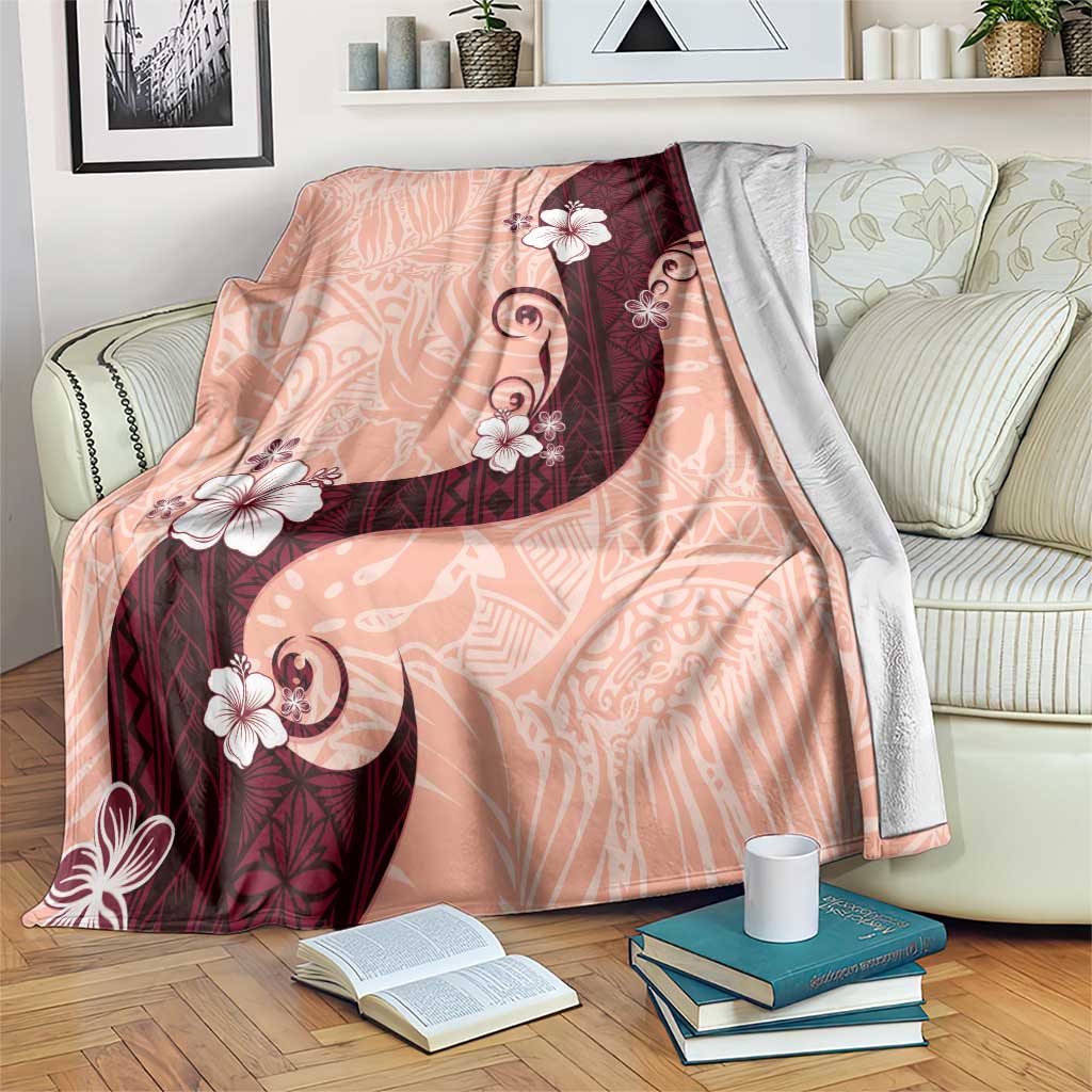 Polynesia Hibiscus Blanket Rose Bud Curve Motif - Polynesian Pride