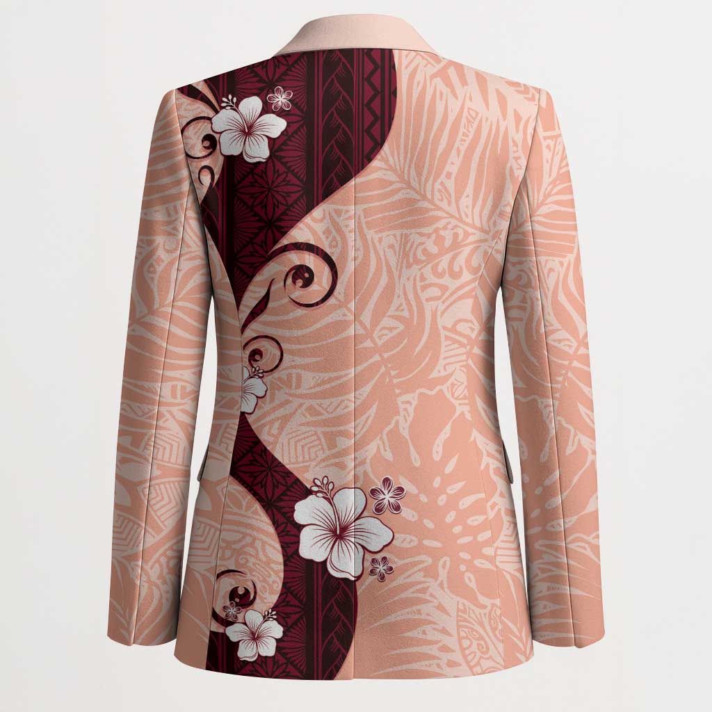 Polynesia Hibiscus Blazer Rose Bud Curve Motif - Polynesian Pride